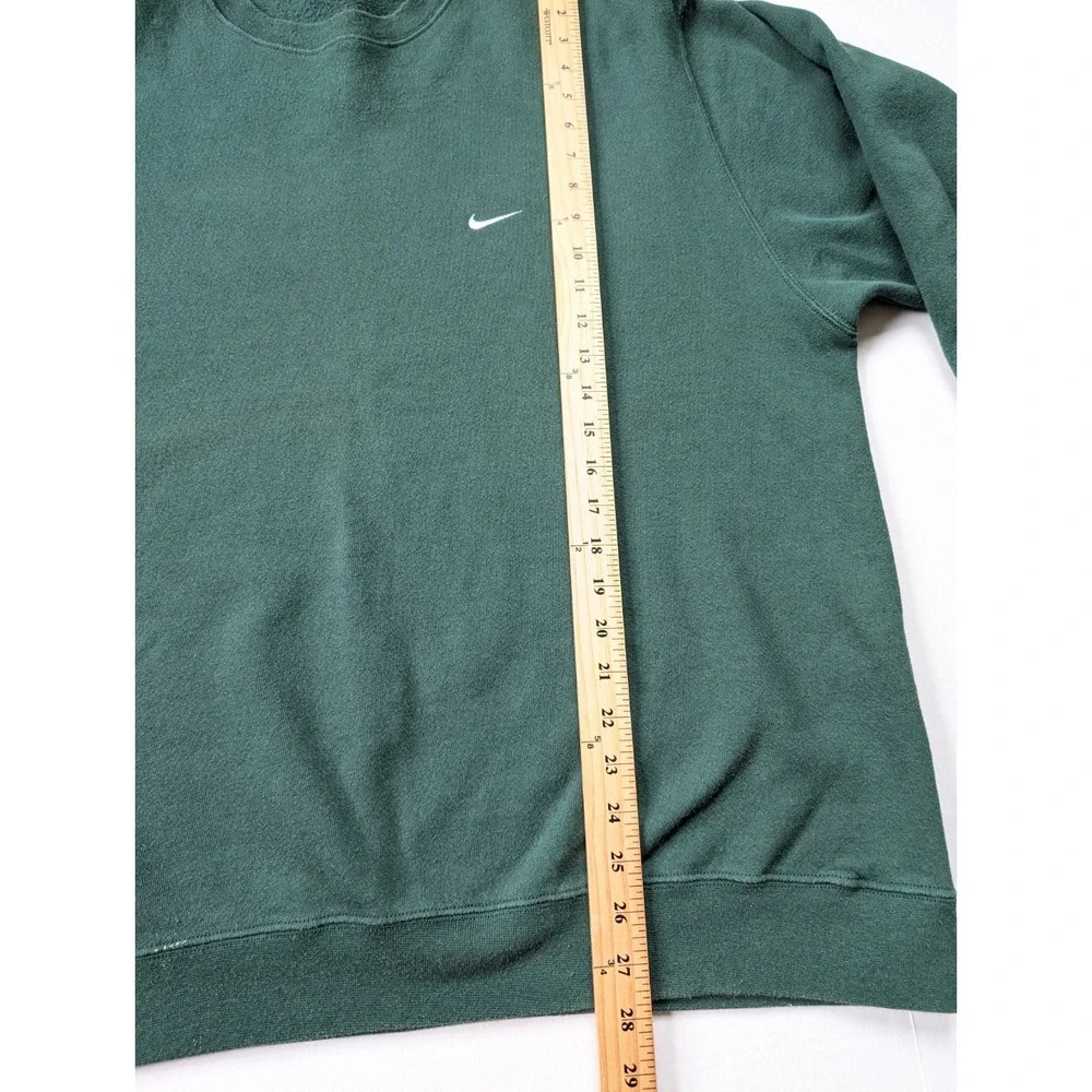 Vintage Nike Sweatshirt Mens XXL Green Single Swoosh‎ Logo Pullover Long Sleeve